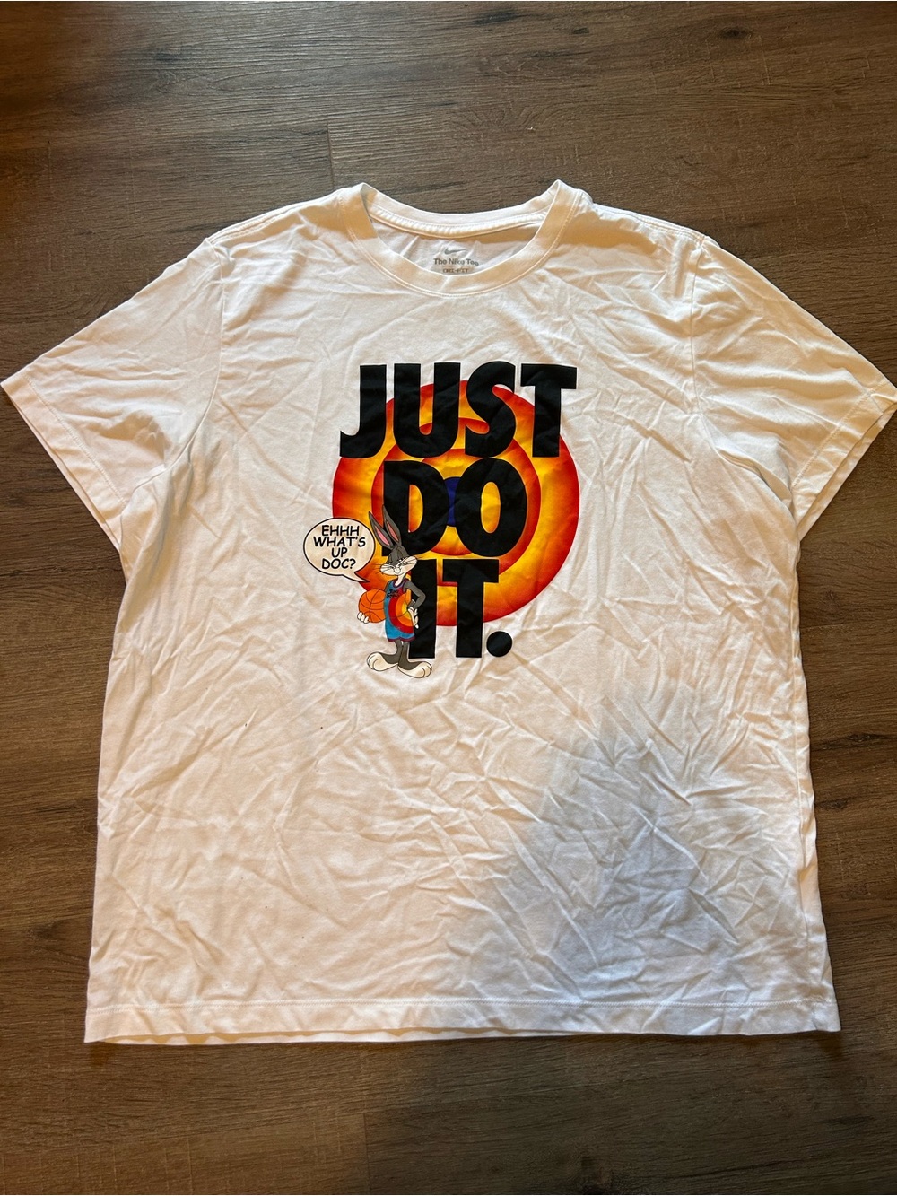 Nike Dri-FIT T-Shirt Mens XL White Space Jam Bugs Bunny Just Do It Tee